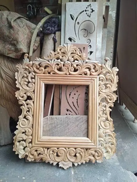 Ornate Wooden Picture Frame — Handcrafted Export Product by NxtGen Exports, Moradabad